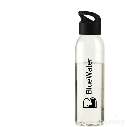 Sirius Rpet 650 Ml Drinkfles Transparant Zwart