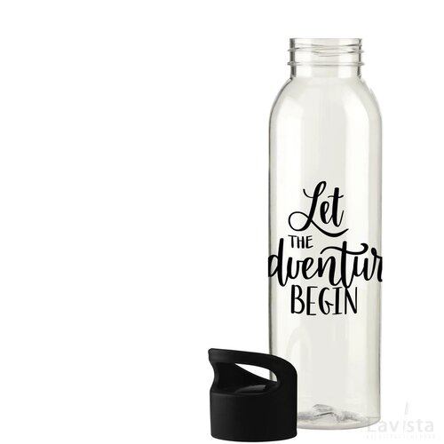 Sirius Rpet 650 Ml Drinkfles Transparant Zwart