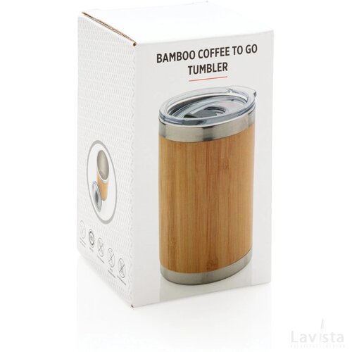 Bamboe koffie beker bruin