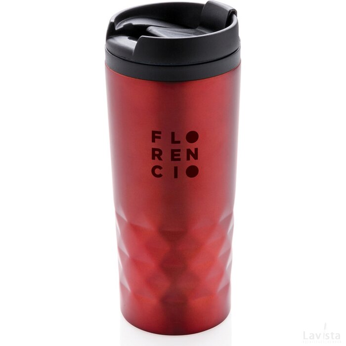 Geometrische mok rood