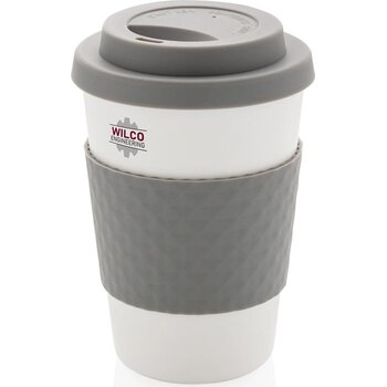 Herbruikbare koffiebeker 270ml grijs