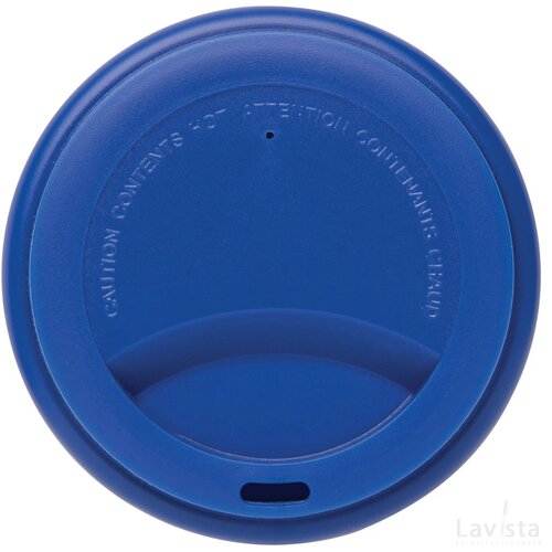 Herbruikbare dubbelwandige koffiebeker 300ml blauw