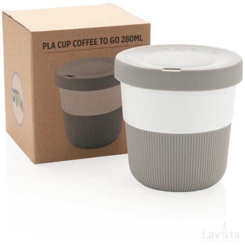 PLA cup coffee to go 280ml grijs