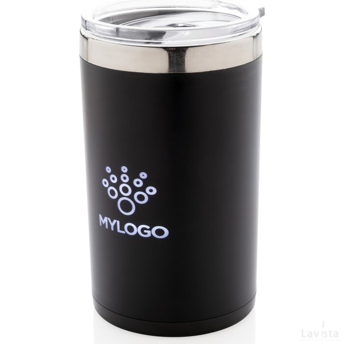 Light up logo koffiebeker zwart