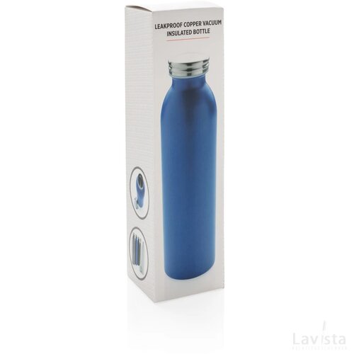 Lekvrije drinkfles met koperisolatie blauw