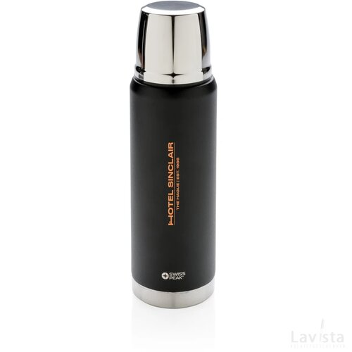 Swiss Peak Elite 0.5L copper vacuüm fles zwart