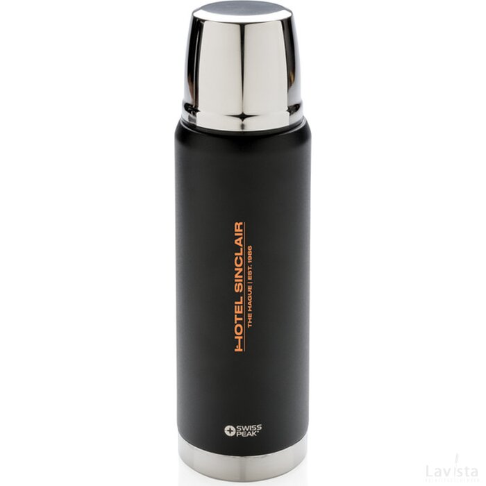 Swiss Peak Elite 0.5L copper vacuüm fles zwart