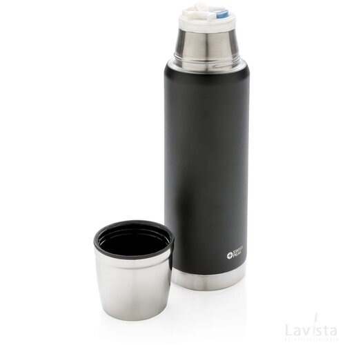 Swiss Peak Elite 0.5L copper vacuüm fles zwart