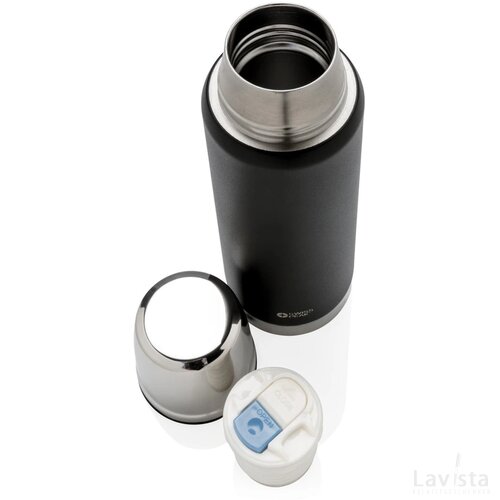 Swiss Peak Elite 0.5L copper vacuüm fles zwart