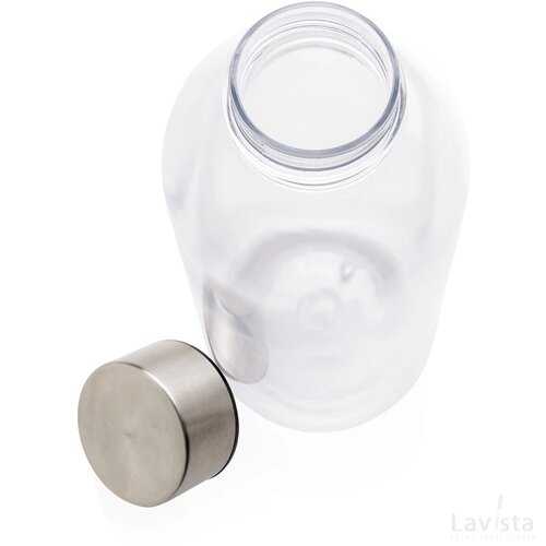 Lekvrije waterfles met metallic dop transparant