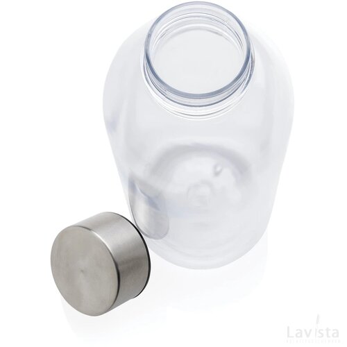 Lekvrije waterfles met metallic dop transparant