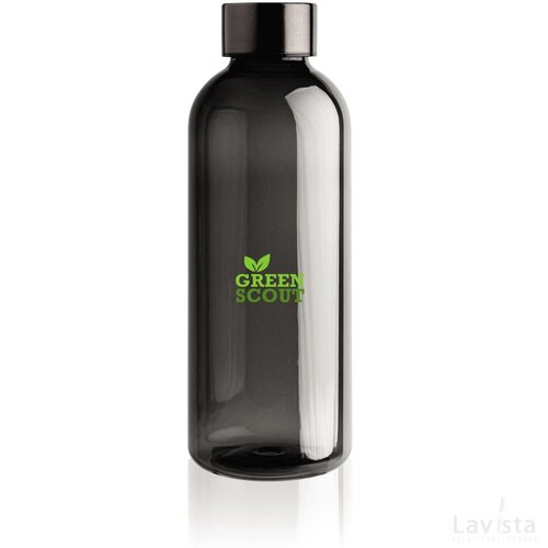 Lekvrije waterfles met metallic dop zwart