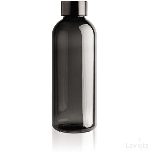 Lekvrije waterfles met metallic dop zwart
