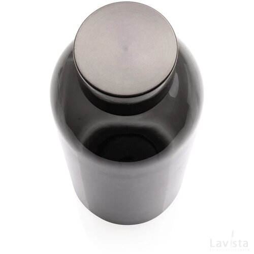 Lekvrije waterfles met metallic dop zwart