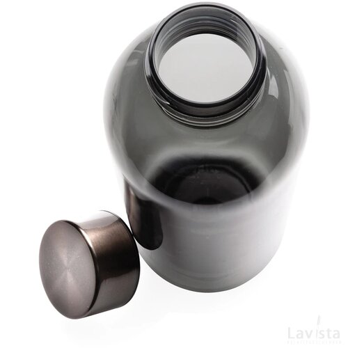 Lekvrije waterfles met metallic dop zwart