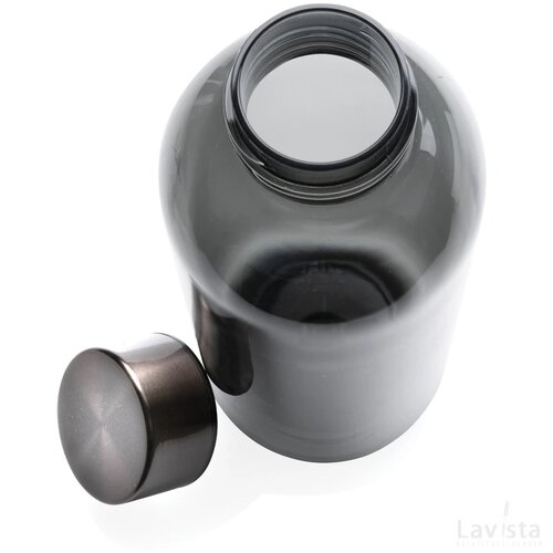 Lekvrije waterfles met metallic dop zwart