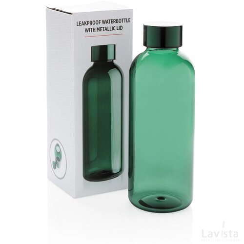 Lekvrije waterfles met metallic dop groen