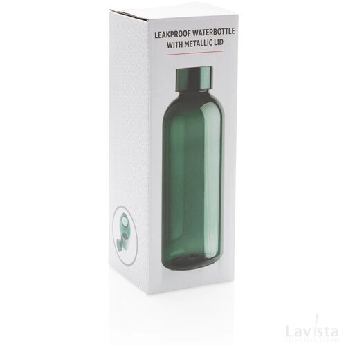 Lekvrije waterfles met metallic dop groen