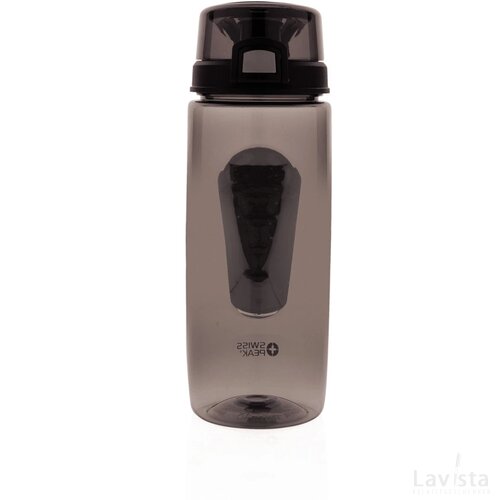Swiss Peak deluxe tritan sportfles zwart, zwart