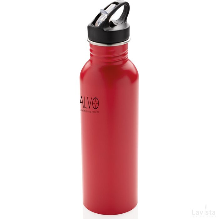 Deluxe RVS sportfles rood