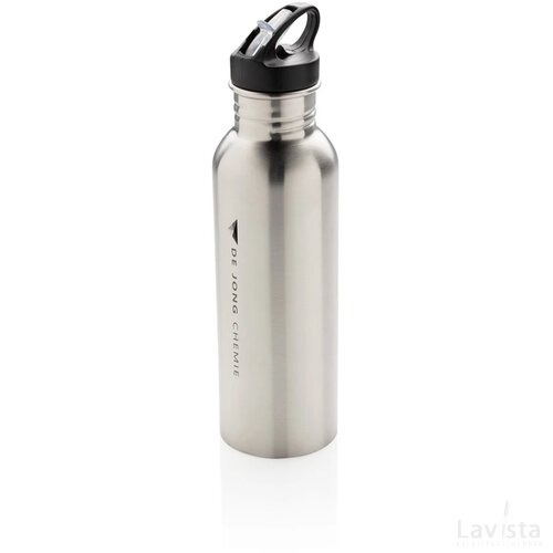 Deluxe RVS sportfles zilver