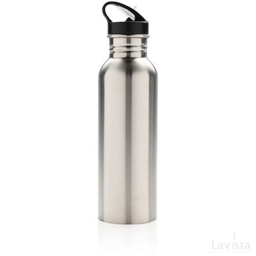 Deluxe RVS sportfles zilver