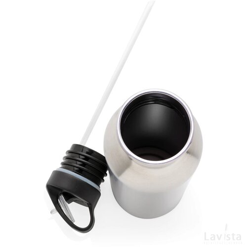 Deluxe RVS sportfles zilver