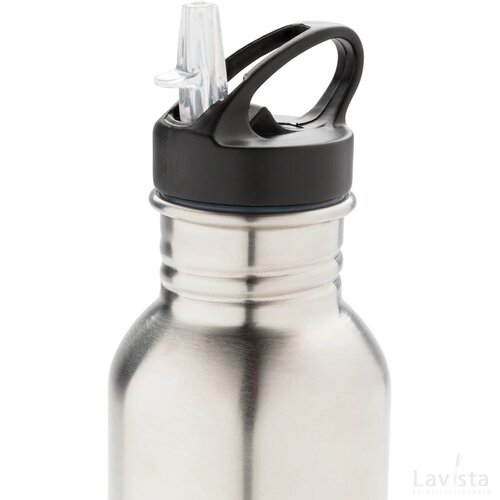 Deluxe RVS sportfles zilver