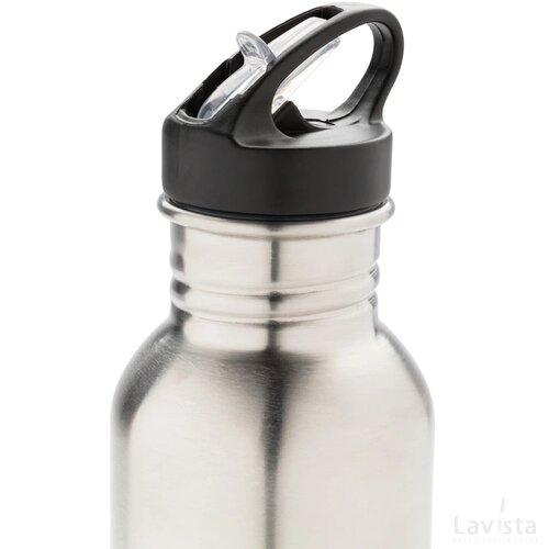 Deluxe RVS sportfles zilver