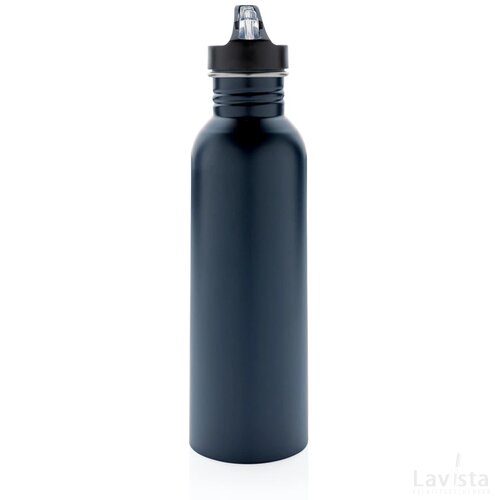 Deluxe RVS sportfles donkerblauw