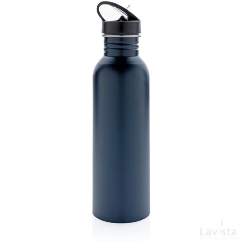 Deluxe RVS sportfles donkerblauw