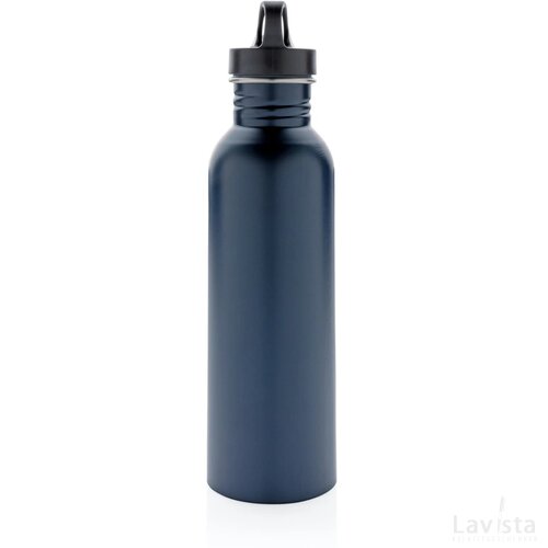 Deluxe RVS sportfles donkerblauw