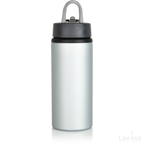 Aluminium sportfles grijs, antraciet