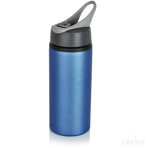 Aluminium sportfles blauw, antraciet