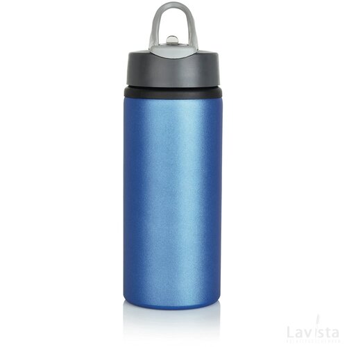 Aluminium sportfles blauw, antraciet