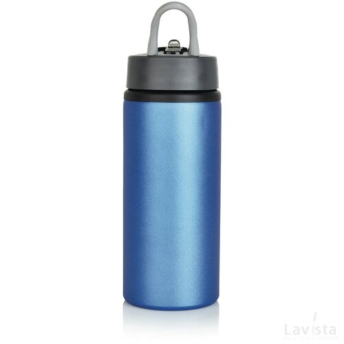 Aluminium sportfles blauw, antraciet