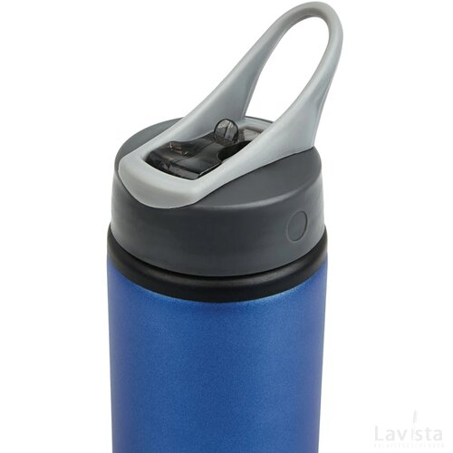Aluminium sportfles blauw, antraciet