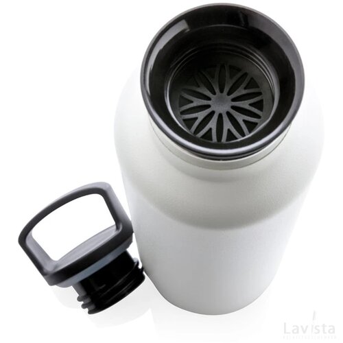 Standard mouth infuser vacuüm isoleerfles gebroken wit