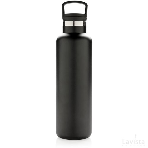 Standard mouth infuser vacuüm isoleerfles zwart