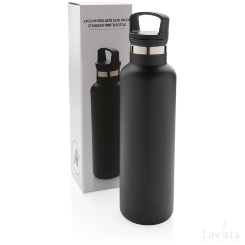 Standard mouth infuser vacuüm isoleerfles zwart