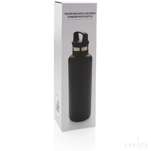 Standard mouth infuser vacuüm isoleerfles zwart