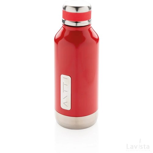 Lekvrije isoleerfles met logo plaatje rood