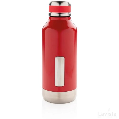 Lekvrije isoleerfles met logo plaatje rood