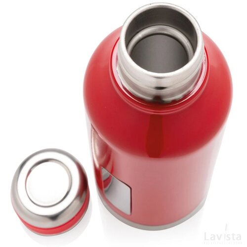 Lekvrije isoleerfles met logo plaatje rood