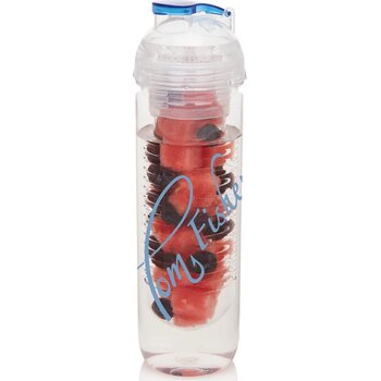 Waterfles met infuser blauw