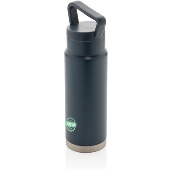 Lekvrije vacuümfles on-the-go met handvat blauw
