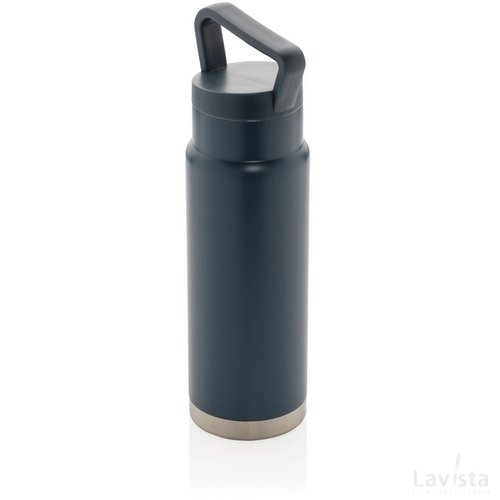 Lekvrije vacuümfles on-the-go met handvat blauw