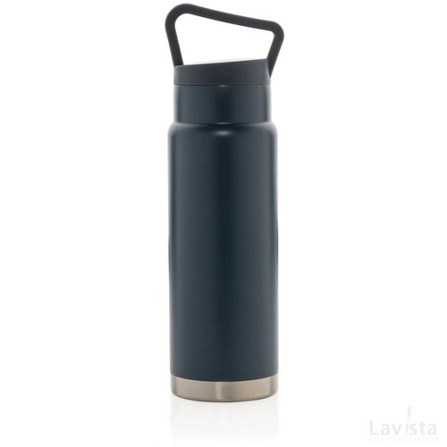 Lekvrije vacuümfles on-the-go met handvat blauw
