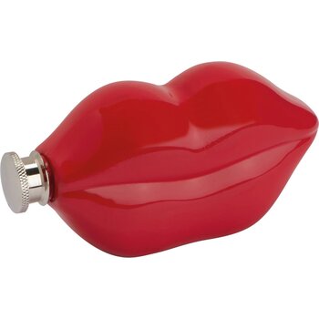 Schaps fles lippen rood