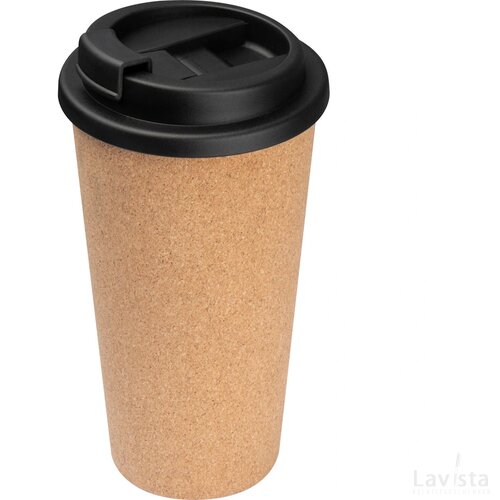 drinkbeker met oppervlak van kurk beige